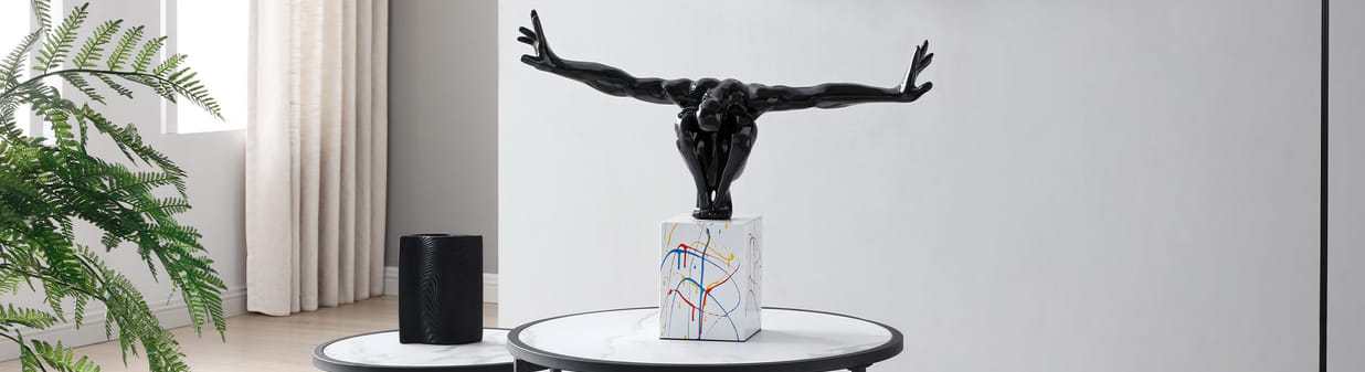 Wie verleihe ich einem Raum mit einer dekorativen Statue Stil?